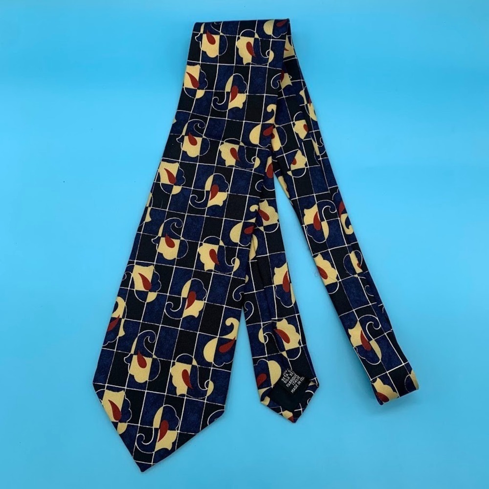BOSS Hugo Boss Geometric‎ Men's Classic Silk Neck Tie Made in Italy